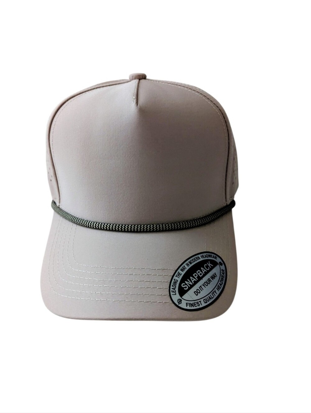 Men's 5 Panel Woven Rope Hat Snapback Vintage Style Performance Baseball Cap